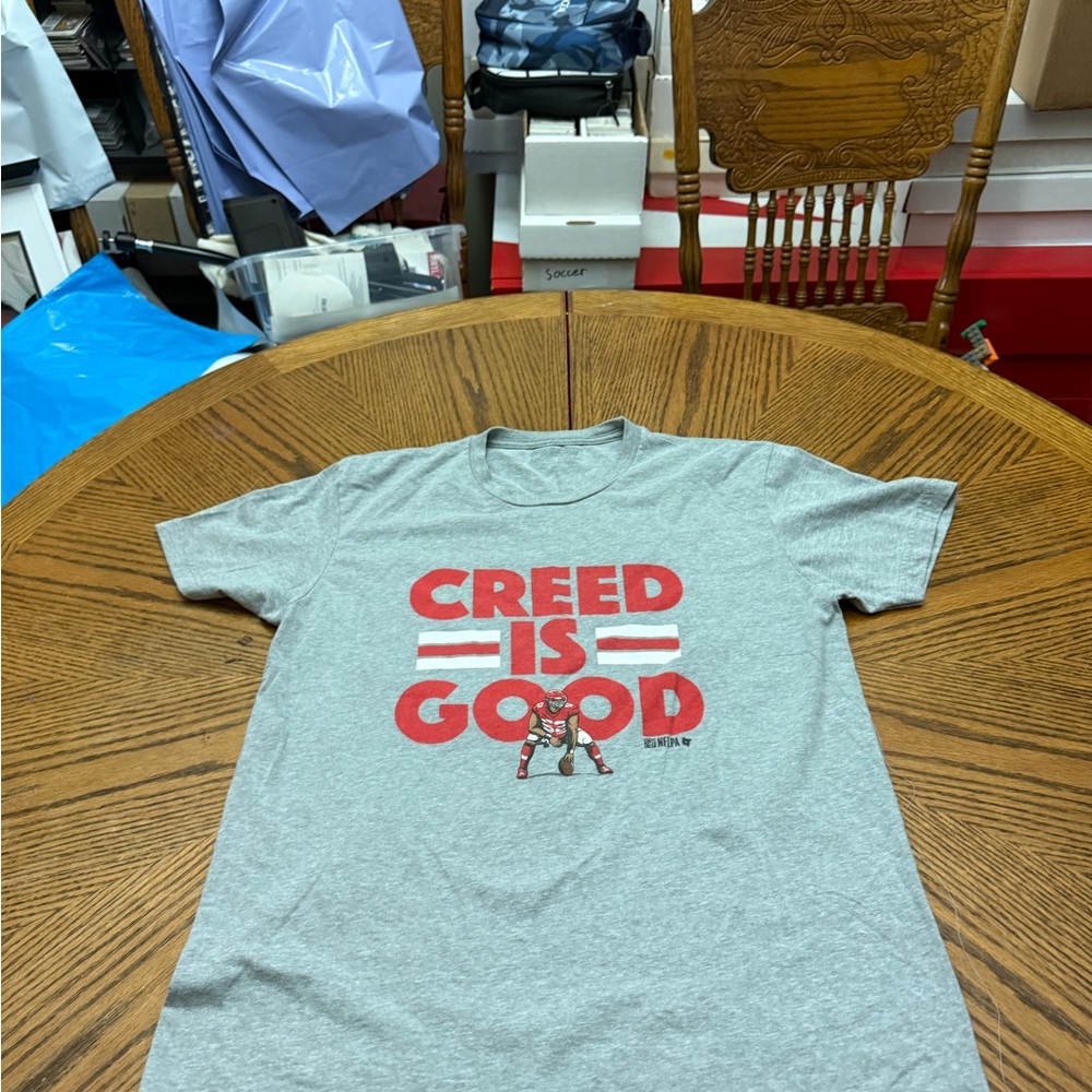Breaking T KC Chiefs Creed Humphrey Graphic T-Shirt in Gray and Red